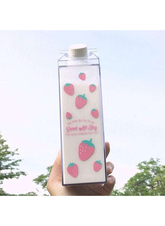Kimaya Cute Kawaii Mystery Milk Water Bottle 500ml – Reusable Leakproof Drinking Bottle for Kids & Adults, Random Cute Cartoon Design for School, Office & Travel - Image 1