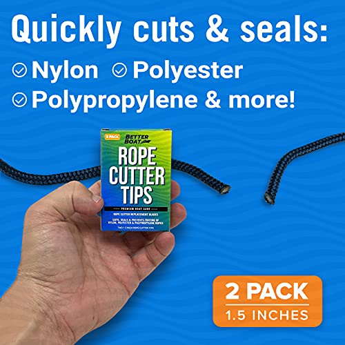 Better Boat 2 Pack Hot Knife Rope Cutter Heads, Soldering Iron Cutting Tip Replacement Blades, Electric Cutting Tips for Marine Grade Rope, Nylon Straps, Fabric, Ribbon Cutter and Sealer - Image 5