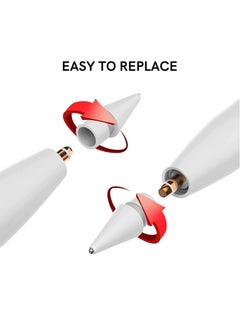 Y&D Tips Replacement for Apple Pencil 1st Gen and 2nd Gen, No Wear Out Fine Point Precise Control Pen Like Nibs (Light Grey 0.8mm 2 Pack)  - Image 5