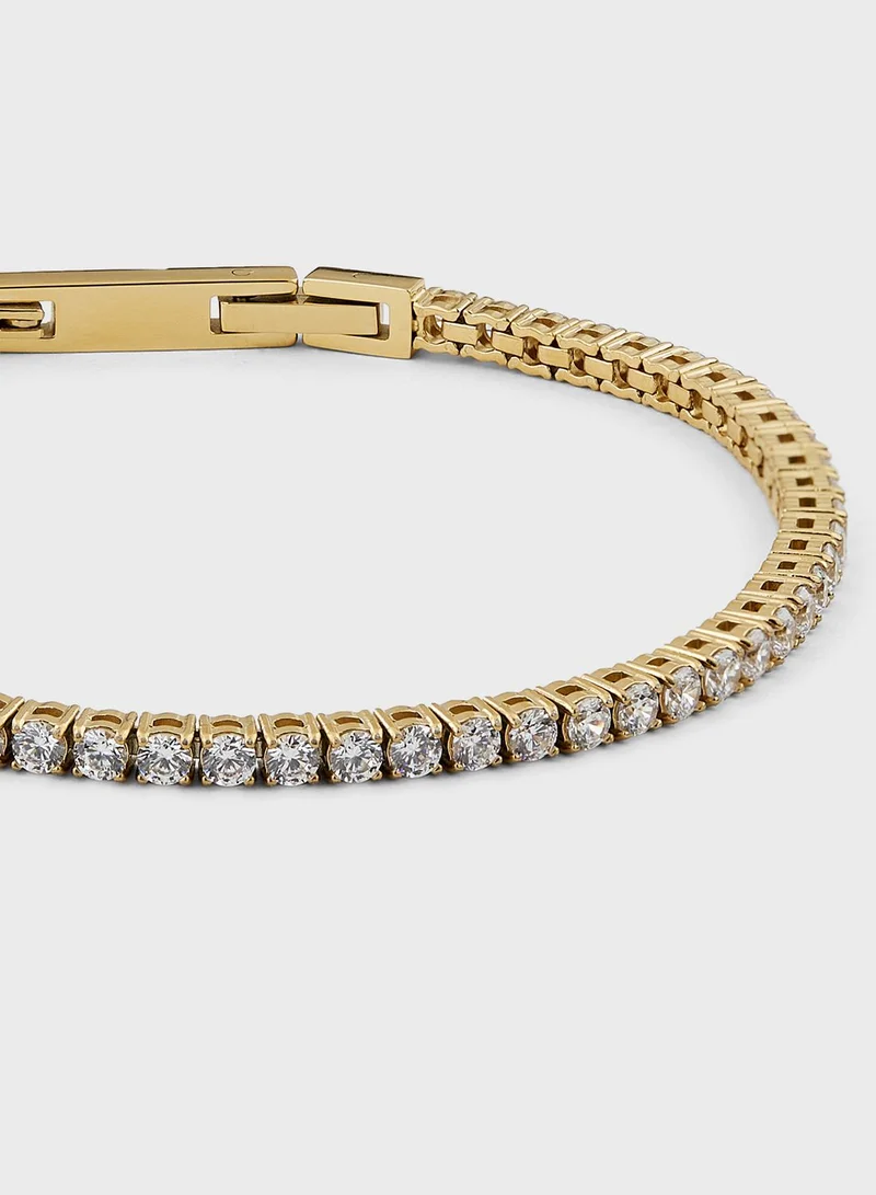 GUESS Casual Logo Buckle Bracelet
