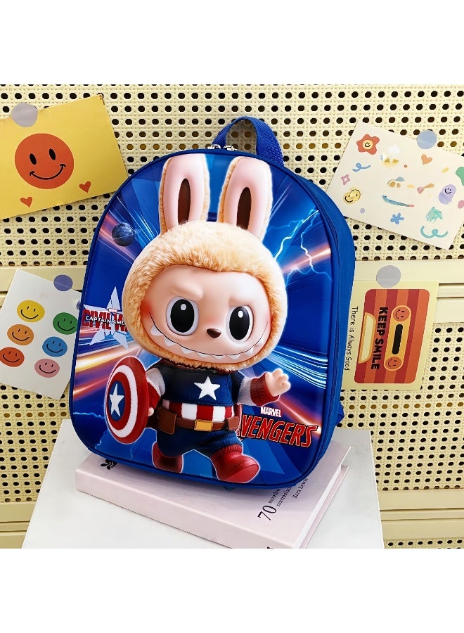 LABUBU New Children's Backpack Labubu Kindergarten Hard Shell Bag EVA Boys and Girls School Bag Large Capacity Backpack 30*25*7 CM - Image 1
