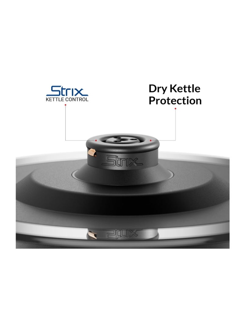 Feller Germany, Retro Style 1.7L Kettle with Thermometer, 2200 W, Stainless Steel Body, STRIX Controller, Dry Boil & Automatic Switch-Off, EK200, 2Y Guarantee-UAE Version - Image 5