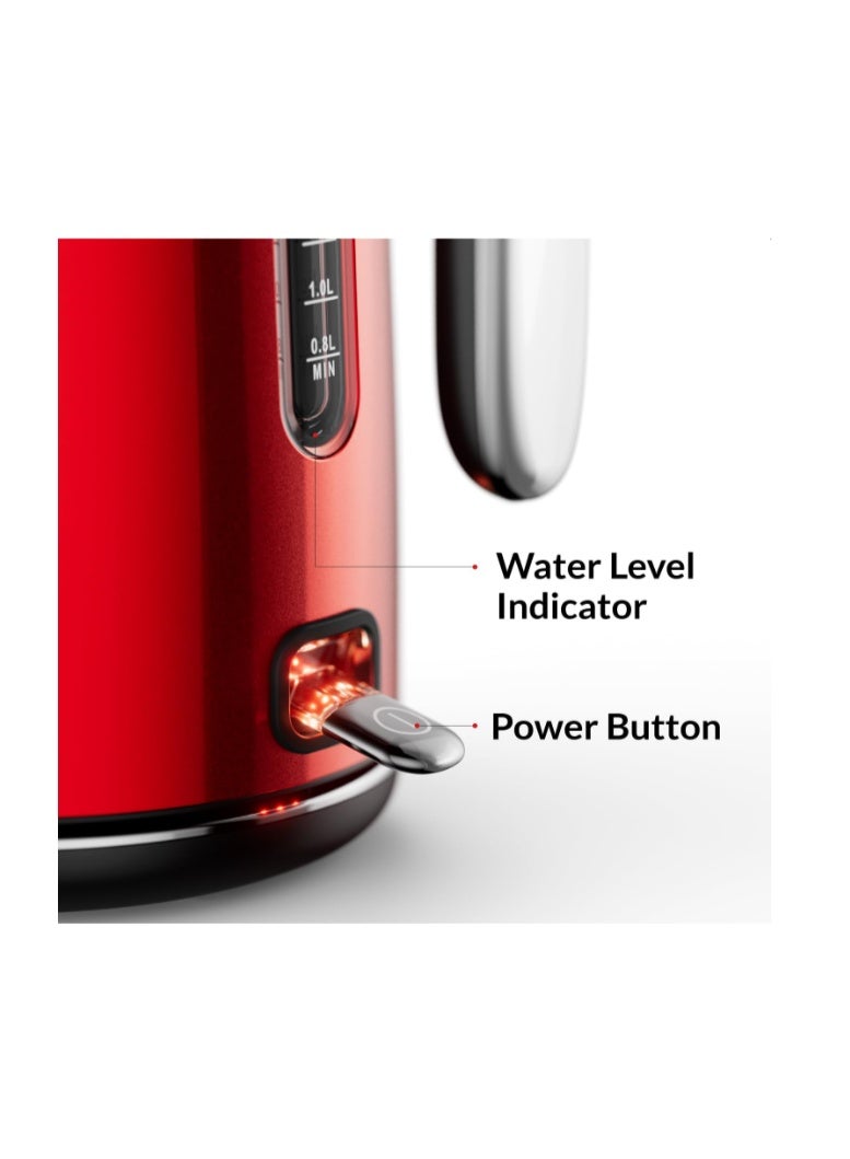 Feller Germany, Retro Style 1.7L Kettle with Thermometer, 2200 W, Stainless Steel Body, STRIX Controller, Dry Boil & Automatic Switch-Off, EK200, 2Y Guarantee-UAE Version - Image 4