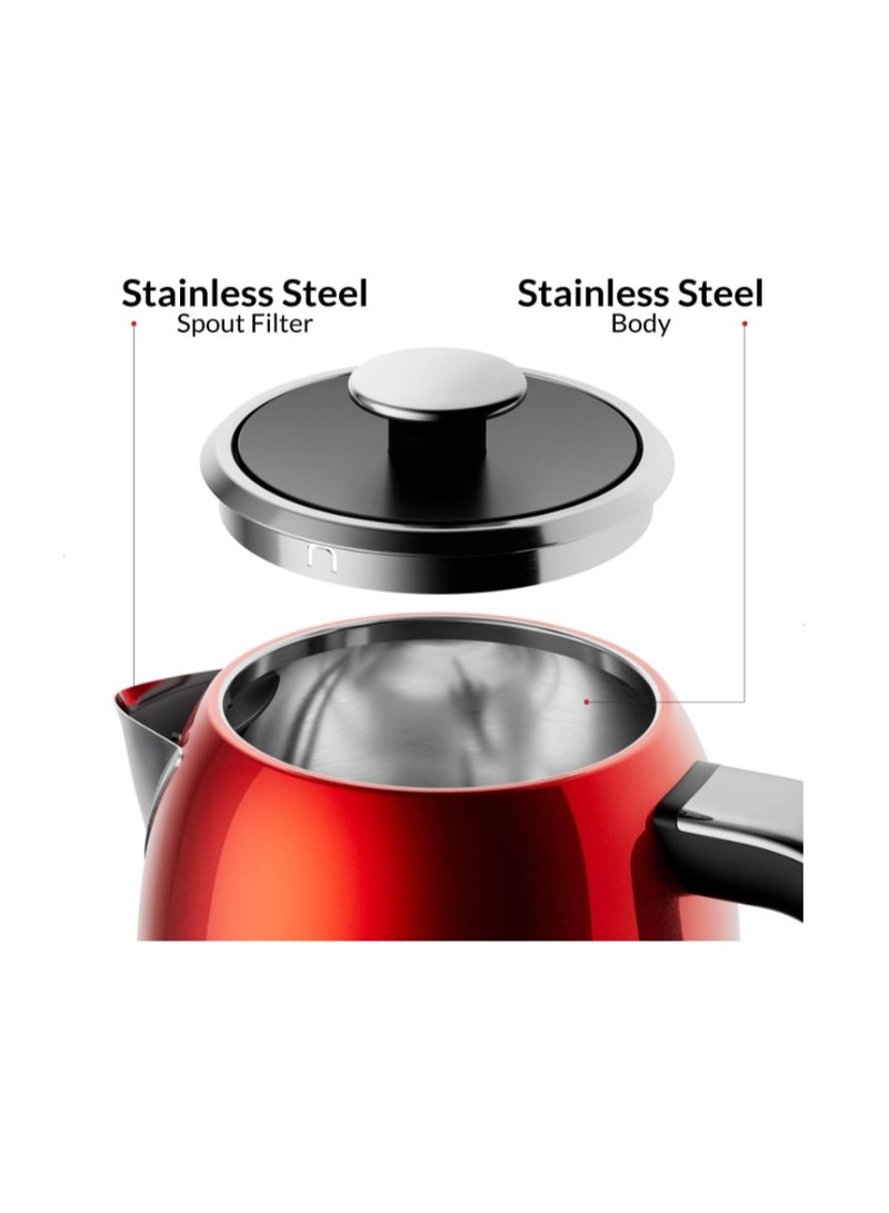 Feller Germany, Retro Style 1.7L Kettle with Thermometer, 2200 W, Stainless Steel Body, STRIX Controller, Dry Boil & Automatic Switch-Off, EK200, 2Y Guarantee-UAE Version - Image 2