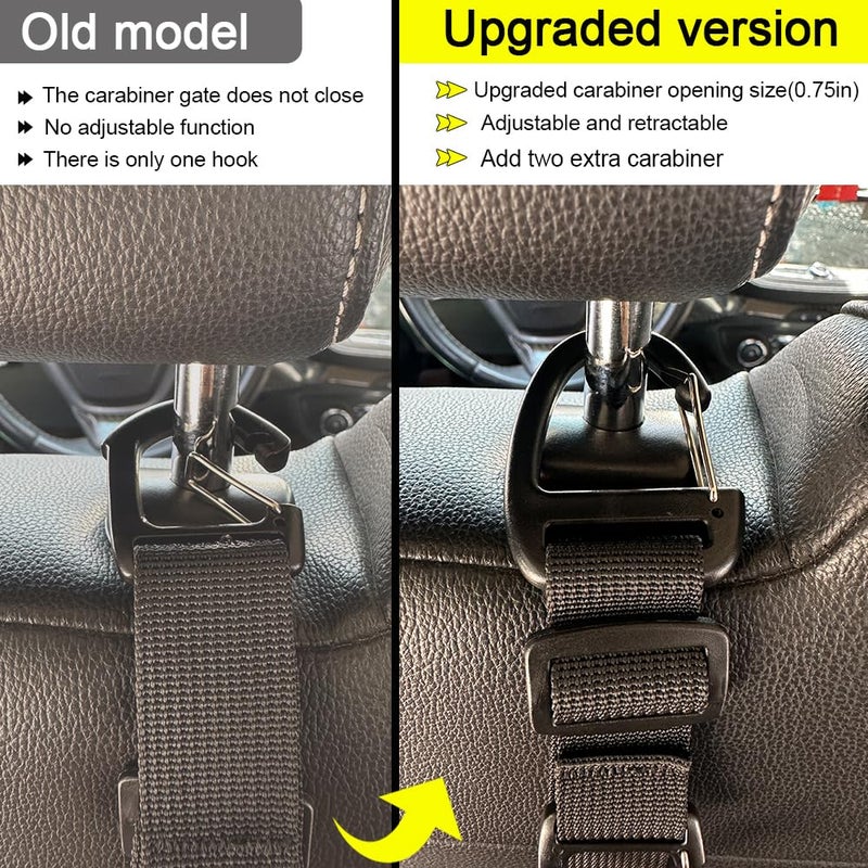 BEATUNEE Car Headrest Hooks, Backseat Storage Organizer Hangers, Universal Vehicle Seat Back Hooks, 4 Pack - Image 3