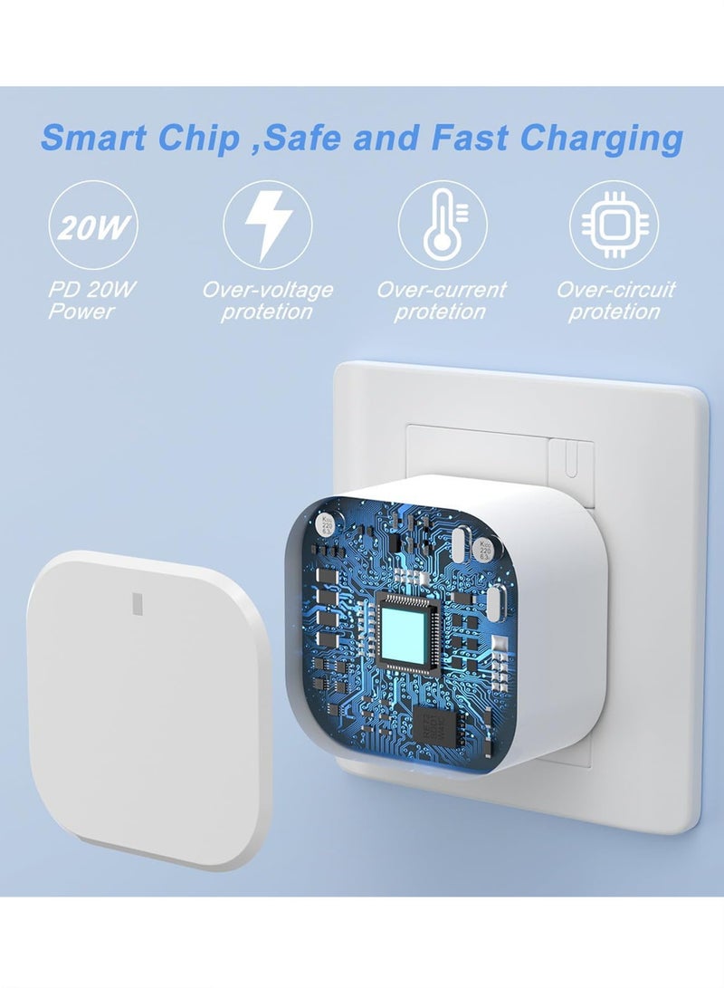 X-level 20W PD Fast Charger, Type-C Power Block Wall Charger Plug Adapter, 1M USB-C to Lightning Cable for  iPhone 16 15 14 13 12 11 Pro Mini XS XR X, iPad, AirPod, white - Image 3