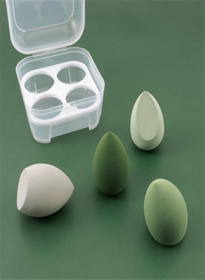 LOTSPEK Makeup Sponges for Foundation - Makeup Sponge Set for Blending - Beauty Blender Set of 4 + Egg Case Holder - Flawless for Cream, Powder and Liquid (Multicolor) - Image 1