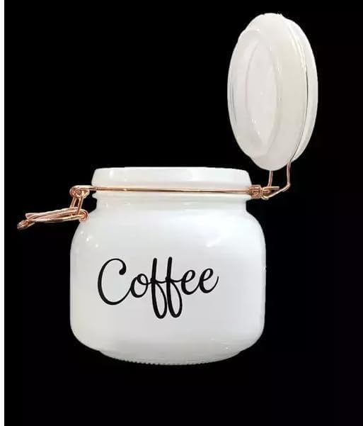 RAGYULA Glass Food Storage Airtight Tea Coffee Sugar containers for Kitchen Storage Container with Lid for Tea Coffee Sugar Dry Fruit Jars Storage Box Set of 3 White - Image 3