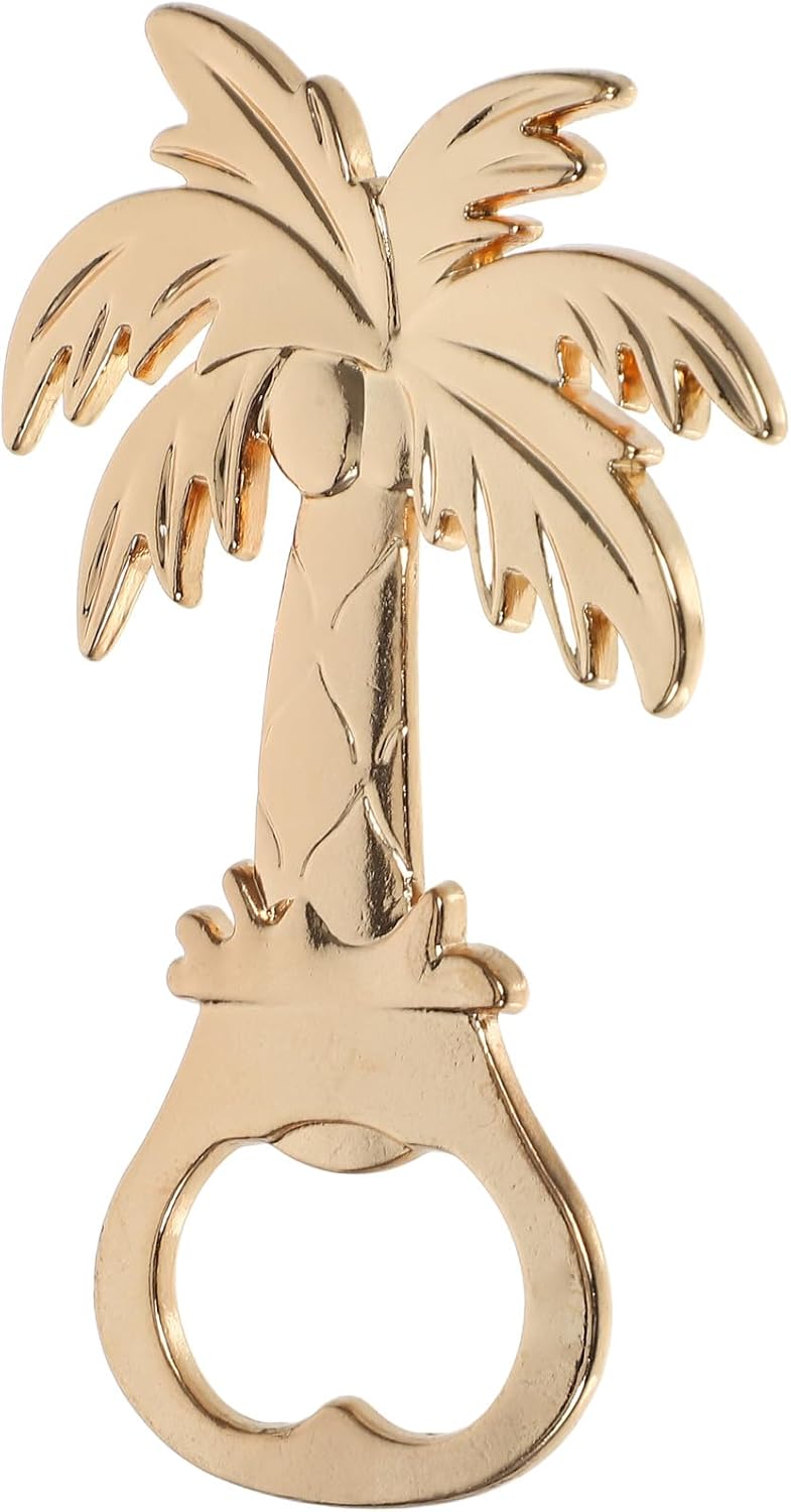 Palm Tree Shaped Zinc Alloy Bottle Opener Gold Finish Manual Beer Bottle Opening Tool Decorative Party Drinking Accessory - Image 1