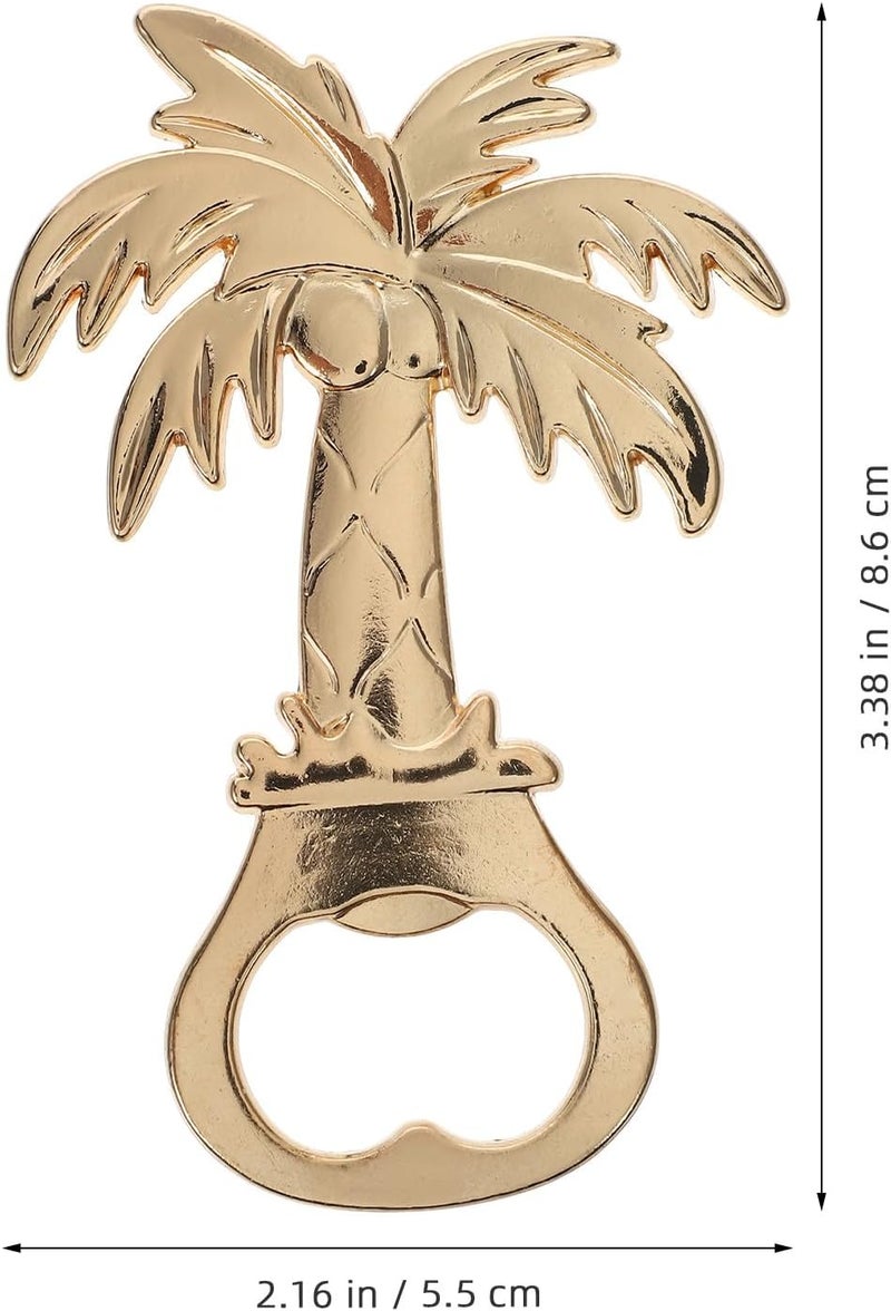 Palm Tree Shaped Zinc Alloy Bottle Opener Gold Finish Manual Beer Bottle Opening Tool Decorative Party Drinking Accessory - Image 2