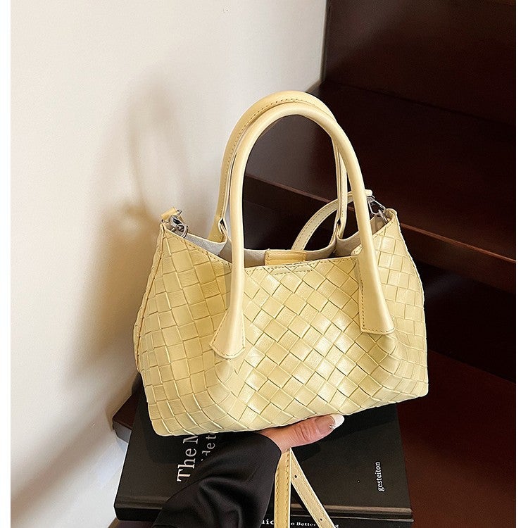 Fashion Simple Popular Woven Shoulder Handbag Vegetable Basket Bag Women'S Bag Crossbody Bag - Image 2