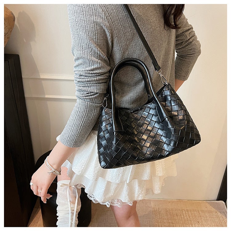 Fashion Simple Popular Woven Shoulder Handbag Vegetable Basket Bag Women'S Bag Crossbody Bag - Image 5