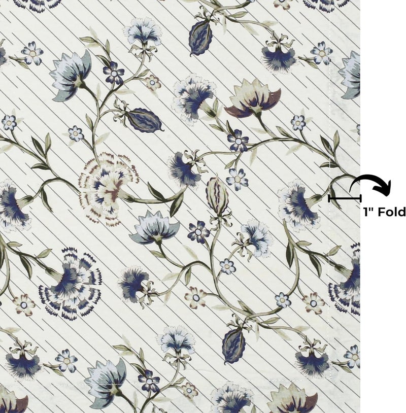 Bedding Craft Dinner Cloth Napkins  18x18 Inch Multicolor Lace Print Design Set of 12  Perfect for Table Dcor_18x18 with 1 Fold Stripe Flower Design - Image 4