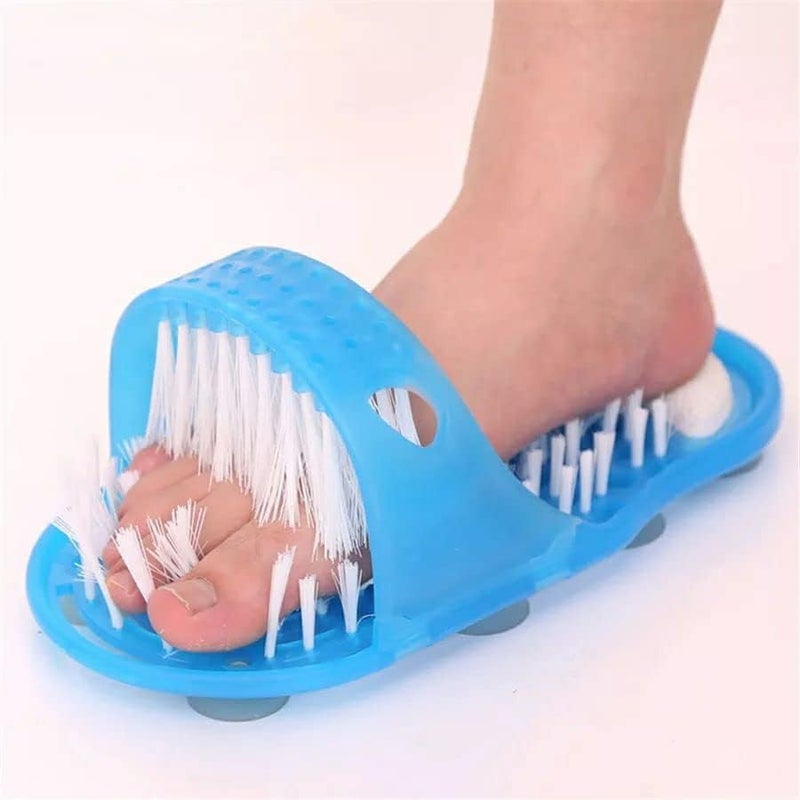 Bristle Foot Brush for Cleaning Slippers, Bathroom and Shower Washing Bendless, Slipper Foot Brush for Cleaning Feet, Floor Massage Stick - Image 2