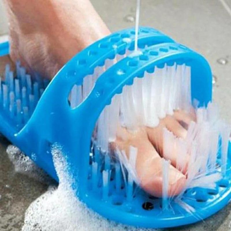 Bristle Foot Brush for Cleaning Slippers, Bathroom and Shower Washing Bendless, Slipper Foot Brush for Cleaning Feet, Floor Massage Stick - Image 1