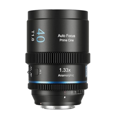 SIRUI 40mm T18 133X Anamorphic Lens S35 Autofocus Lens for E Mount Cameras A6500 A6700 FX330 ZVE Series A7 Series A99II Blue Flare - Image 1