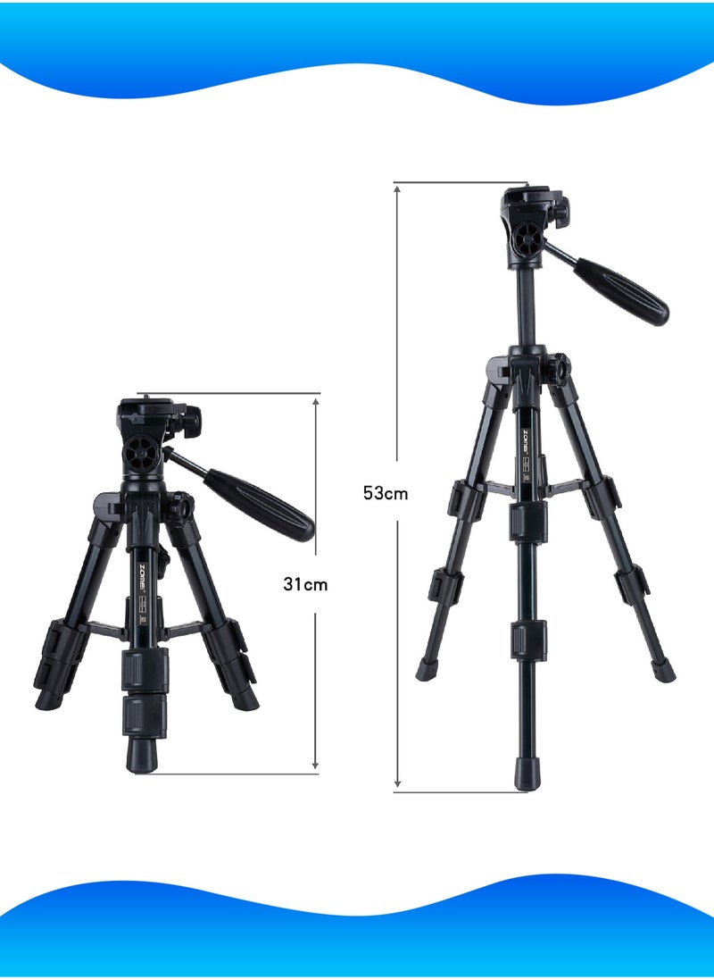 Zomei - Aluminum Alloy Tripod - 53cm Foldable Stand - DSLR Camera Stand - Smart Phone Live Stand -  Portable Holder for Projector, Fill Light - Image 1