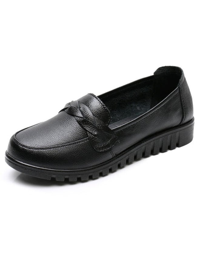 Egchi Women's Shoes Middle-aged And Elderly Mother Shoes Ladies Leather Loafers Hd7518 Casual Style Size 37 - Image 4
