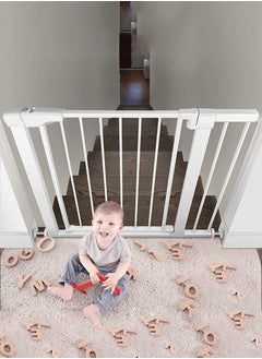 RuiHhome Auto Close Safety Baby Gate, Extra Wide Child Gate, Maximum Suitable For 143 cm, Including 10cm, 20cm, 30cm Extension Rack, Easy Walk Thru Durability Dog Gate for Stairs, Doorways  - Image 5