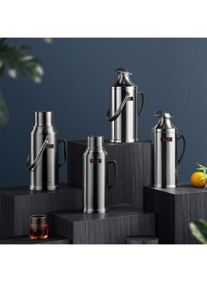 Simelo Stainless Steel Insulated Bottle With Glass Inner Liner, Thermos Flask, Hot Water Bottle, Warm Pot For Student Dormitory, 2l Glossy - Image 2