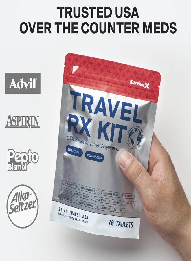 SurviveX Travel Medicine Kit - Compact TSA-Approved Medication Pack for Travel, Camping, Cruises - Includes Over-The-Counter Individual Medicine Packets - Image 3
