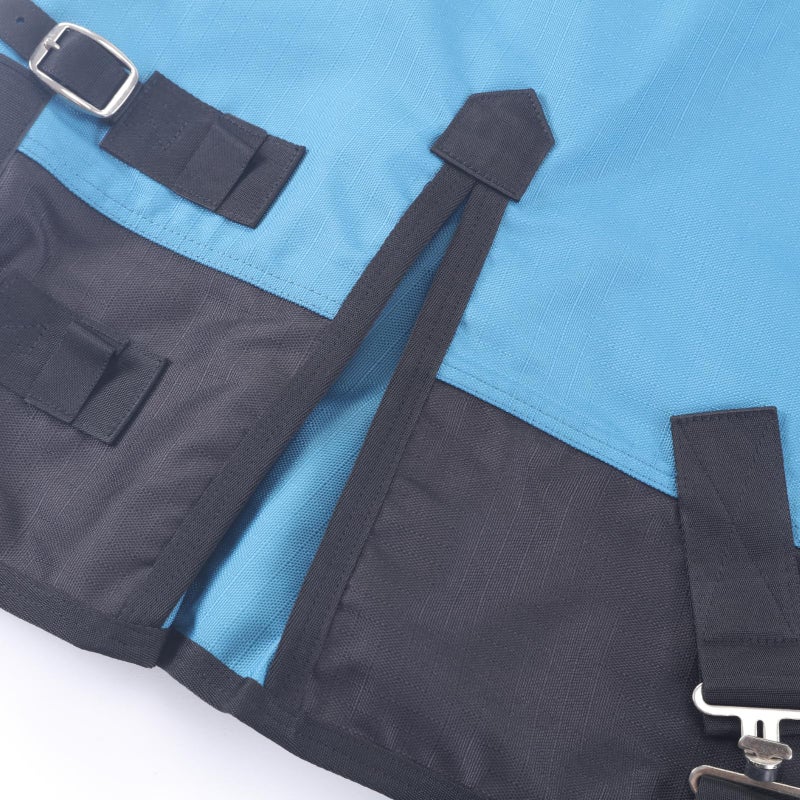 Gallopoff Mini Horse/Pony/Foal/Miniature Size 36"-51" Lightweight Waterproof & Breathable 1200 Denier Turnout Blanket with No Filling Peacockblue 39" - Image 4