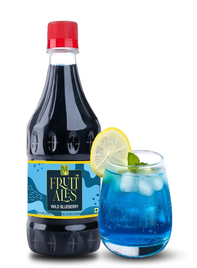 Dhampurgreen Wild Blueberry Mocktail Cocktail, Makes 10-12 Drinks Each Bottle, 300Ml Pour Add Stir & Sip Syrup For Cocktails Mocktails/Non Alcoholic Beverage - Image 1