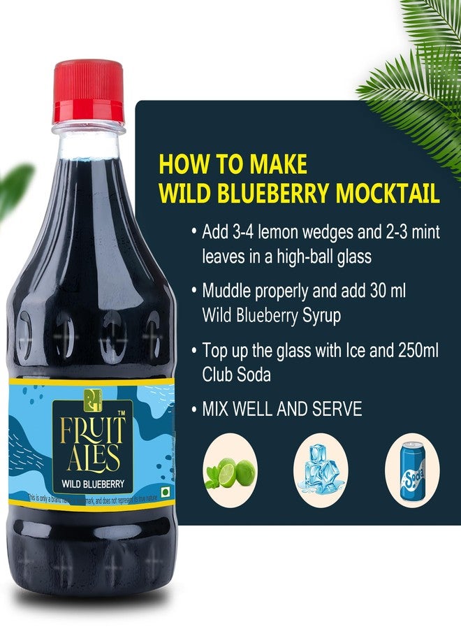 Dhampurgreen Wild Blueberry Mocktail Cocktail, Makes 10-12 Drinks Each Bottle, 300Ml Pour Add Stir & Sip Syrup For Cocktails Mocktails/Non Alcoholic Beverage - Image 5