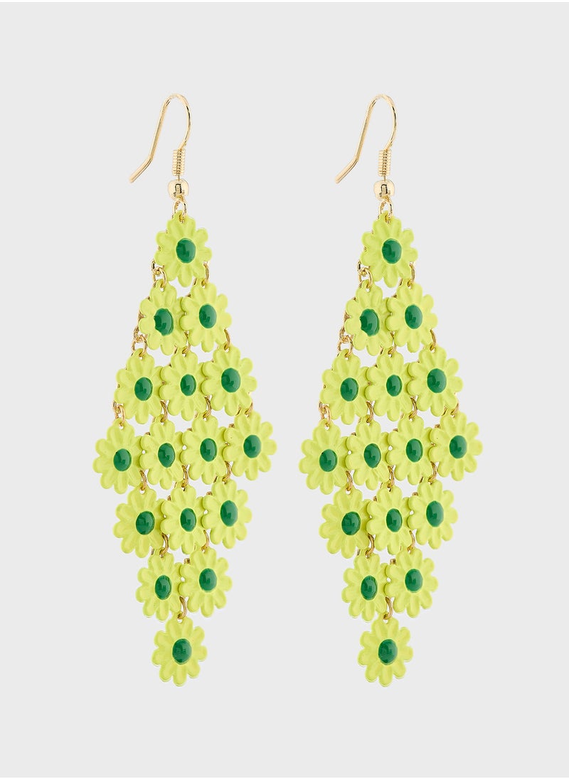 Ginger - Daisy Floral Drop Earrings - Image 1