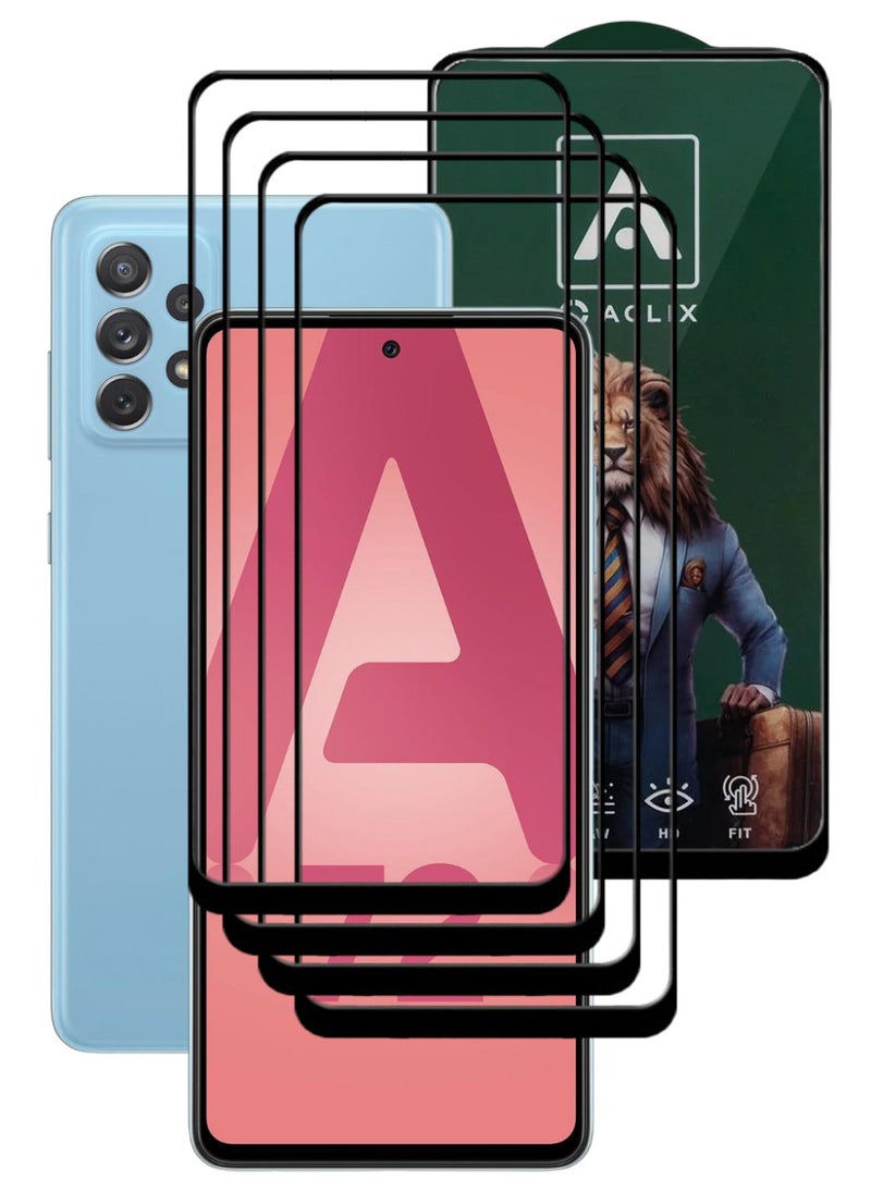 ACLIX 4 Pieces Antistatic ESD Dustproof Premium Quality High Definition Tempered Glass Screen Protector Designed For Samsung Galaxy A72 - Image 1