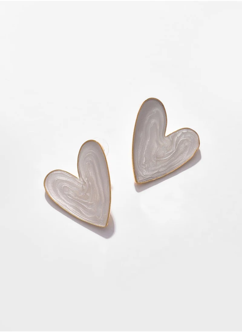 SOHI Cuore Stud Earrings