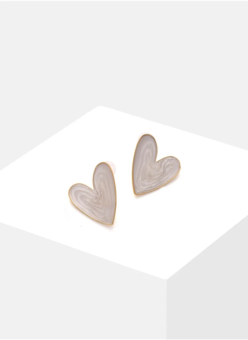 SOHI Cuore Stud Earrings