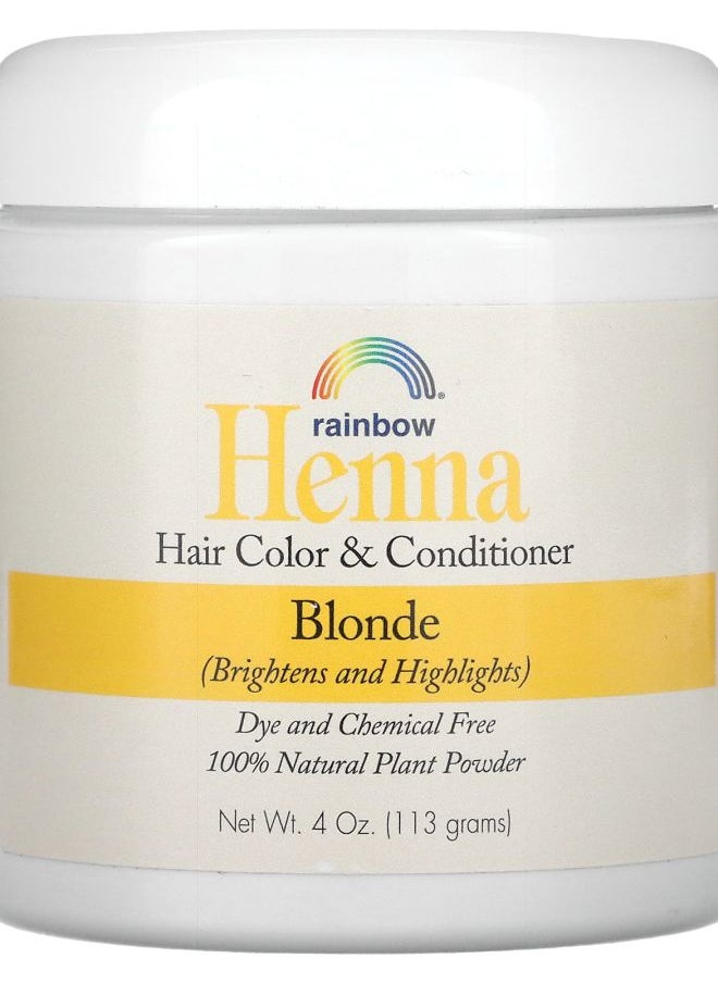 Rainbow Research Henna Hair Color and Conditioner Blonde 4 oz (113 g) 