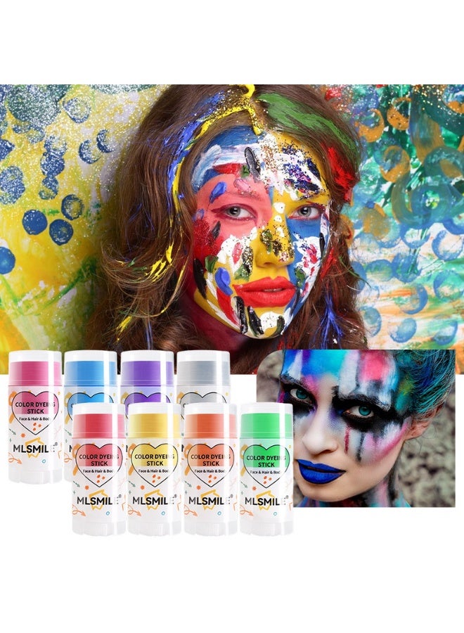 MLSMILE Temporary Hair Color Dye Stick, Washable Hair Chalk, Multifunctional Face & Body Makeup Crayon, Gentle Non-Toxic Formula for Party, Cosplay & Daily DIY Hairstyle - Image 4