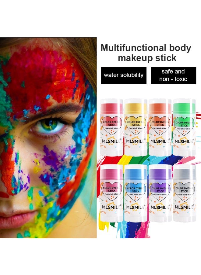 MLSMILE Temporary Hair Color Dye Stick, Washable Hair Chalk, Multifunctional Face & Body Makeup Crayon, Gentle Non-Toxic Formula for Party, Cosplay & Daily DIY Hairstyle - Image 2