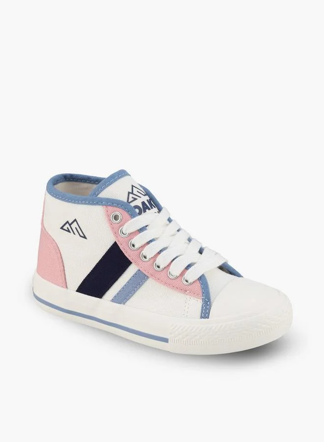 Oaklan By Shoexpress Girls Striped Lace-Up Ankle Sneakers