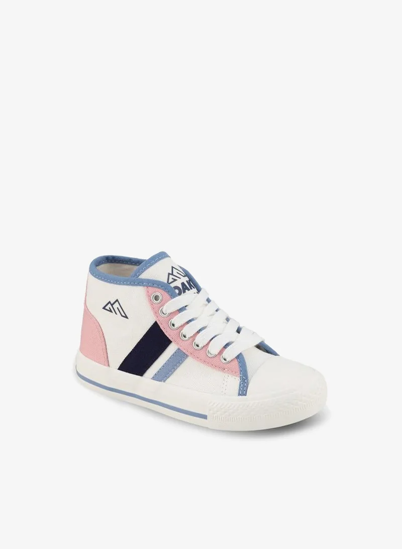 Oaklan By Shoexpress Girls Striped Lace-Up Ankle Sneakers