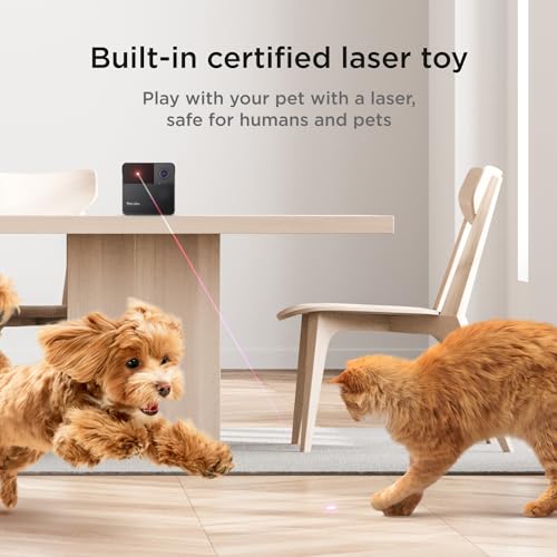 Petcube كاميرا حيوانات أليفة بتقنية واي فاي Petcube Play 2 مع لعبة ليزر للقطط والكلاب، فيديو بدقة 1080P HD، رؤية كاملة بزاوية 160°، صوت ثنائي الاتجاه، تنبيهات صوتية/حركية، رؤية ليلية، تطبيق لمراقبة الحيوانات الأليفة - Image 2