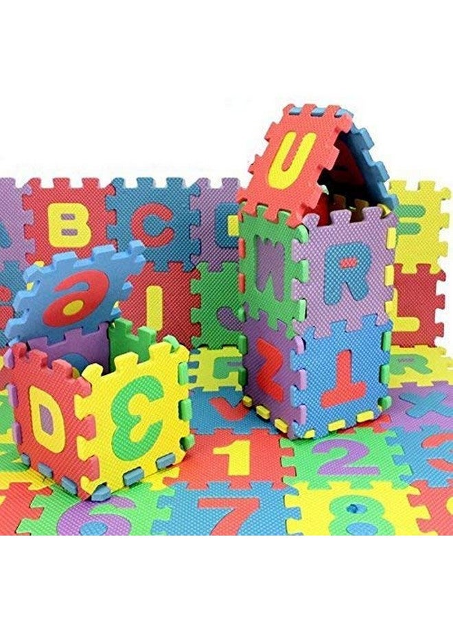 فنبلاست سجادة إسفنجية صغيرة من فن بلاست، 36 قطعة، لتعليم الحروف الأبجدية والأرقام المتشابكة للأطفال - متعددة الألوان (Mat_36Pcs_New) - Image 1