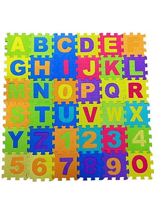 فنبلاست سجادة إسفنجية صغيرة من فن بلاست، 36 قطعة، لتعليم الحروف الأبجدية والأرقام المتشابكة للأطفال - متعددة الألوان (Mat_36Pcs_New) - Image 5