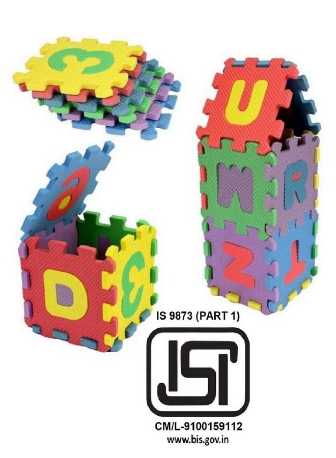 فنبلاست سجادة إسفنجية صغيرة من فن بلاست، 36 قطعة، لتعليم الحروف الأبجدية والأرقام المتشابكة للأطفال - متعددة الألوان (Mat_36Pcs_New) - Image 3