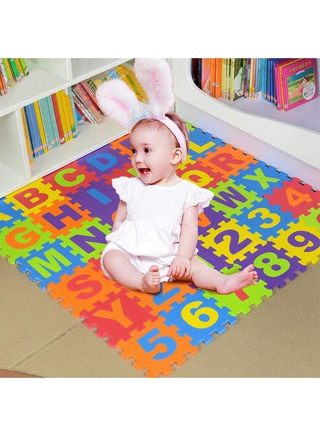 فنبلاست سجادة إسفنجية صغيرة من فن بلاست، 36 قطعة، لتعليم الحروف الأبجدية والأرقام المتشابكة للأطفال - متعددة الألوان (Mat_36Pcs_New) - Image 4