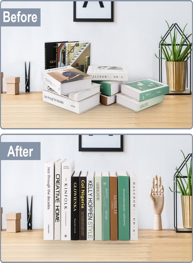 VFINE Acrylic Bookends 2 Pieces, VFINE Book Ends for Shelves, Clear Bookends for Shelves Decor Book Ends for Desktop Organizer, Book Stopper for Home Office School Supplies, 7 * 4.8 * 4.75 inch - Image 3