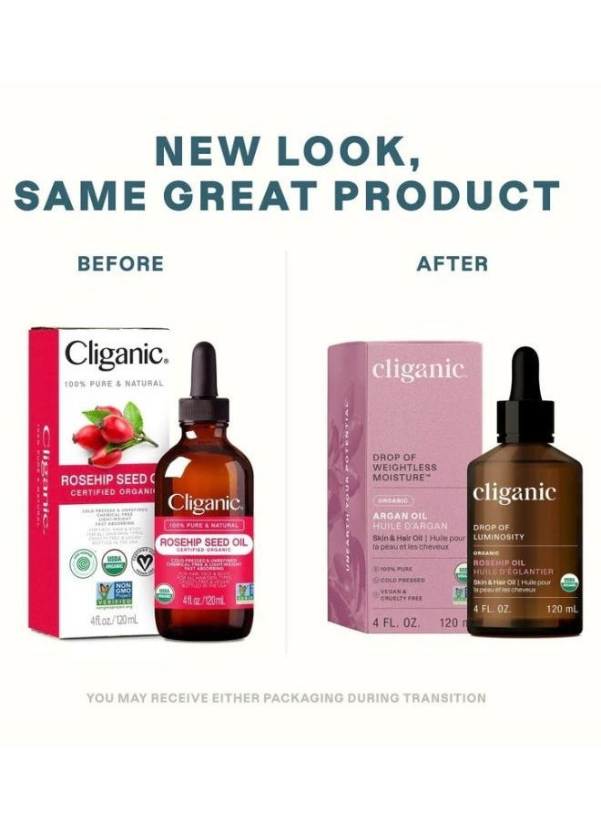 Cliganic - Organic Rosehip Oil (Skin & Hair Oil) 1oz / 30ml - Image 1
