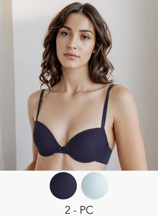 سبلاش فيڤ حمالة صدر بفتحة عميقة قطعتين بتفاصيل فيونكة تغطية منخفضة