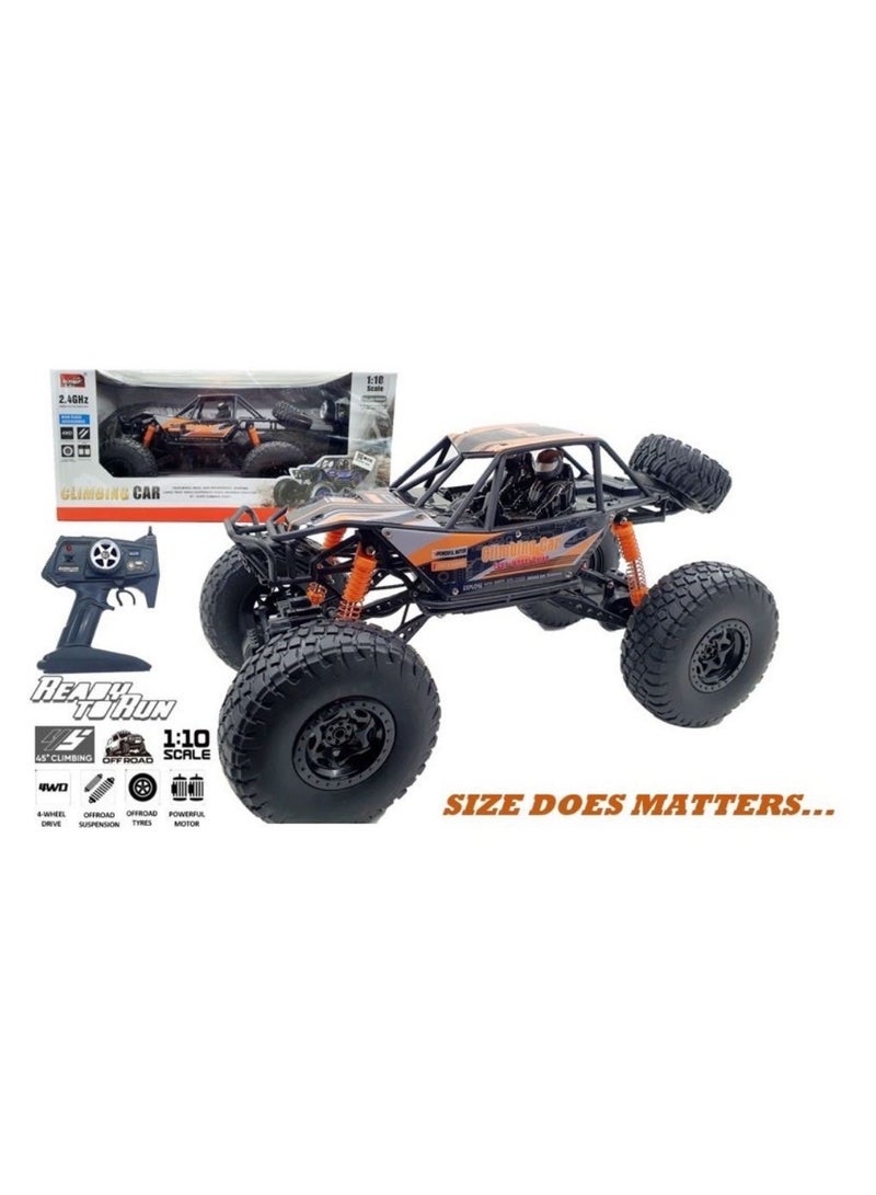 Large High Speed Four-wheel Climbing Vehicle Model Bigfoot Monster Off-road Remote Control Racing Toy Durable orange - Image 3