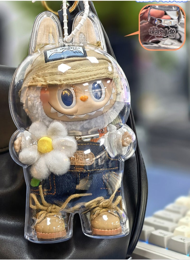 LABUBU Labubu Spring Wild Doll Transparent Protective Cover, Doll Dust Cover, Used to Protect and Display Precious Dolls  - Image 1
