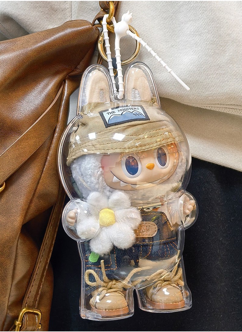 LABUBU Labubu Spring Wild Doll Transparent Protective Cover, Doll Dust Cover, Used to Protect and Display Precious Dolls  - Image 2