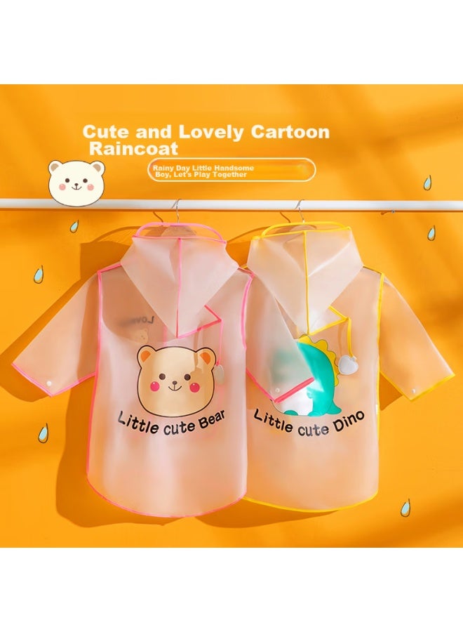 Daddy Pig Zhubaba Children's Raincoat For Boys And Girls Aged 3-6, Kindergarten Kids, Toddlers, School-use Full Body Waterproof Poncho Yellow Xxl - Image 4