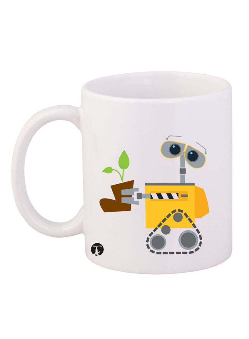 RKN Printed Mug White/Yellow/Brown 12ounce